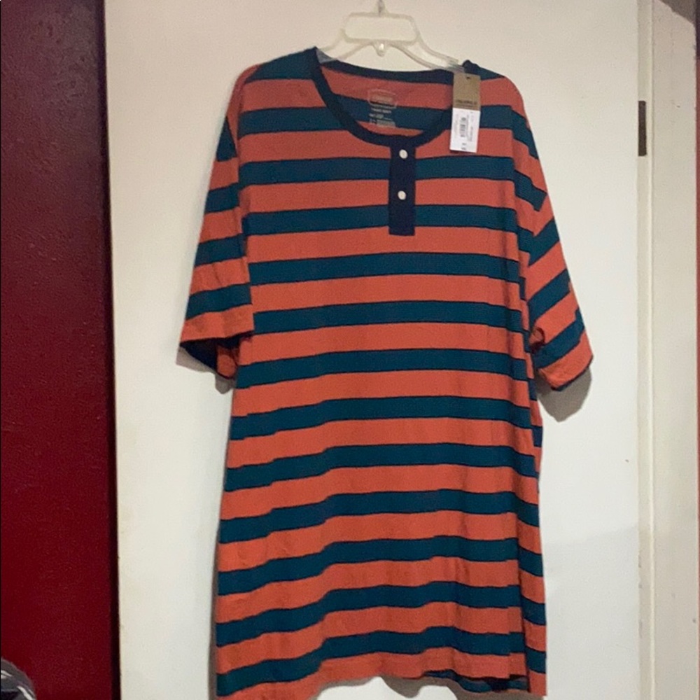 Men’s Foundry 3XLT short sleeve Henley Orange